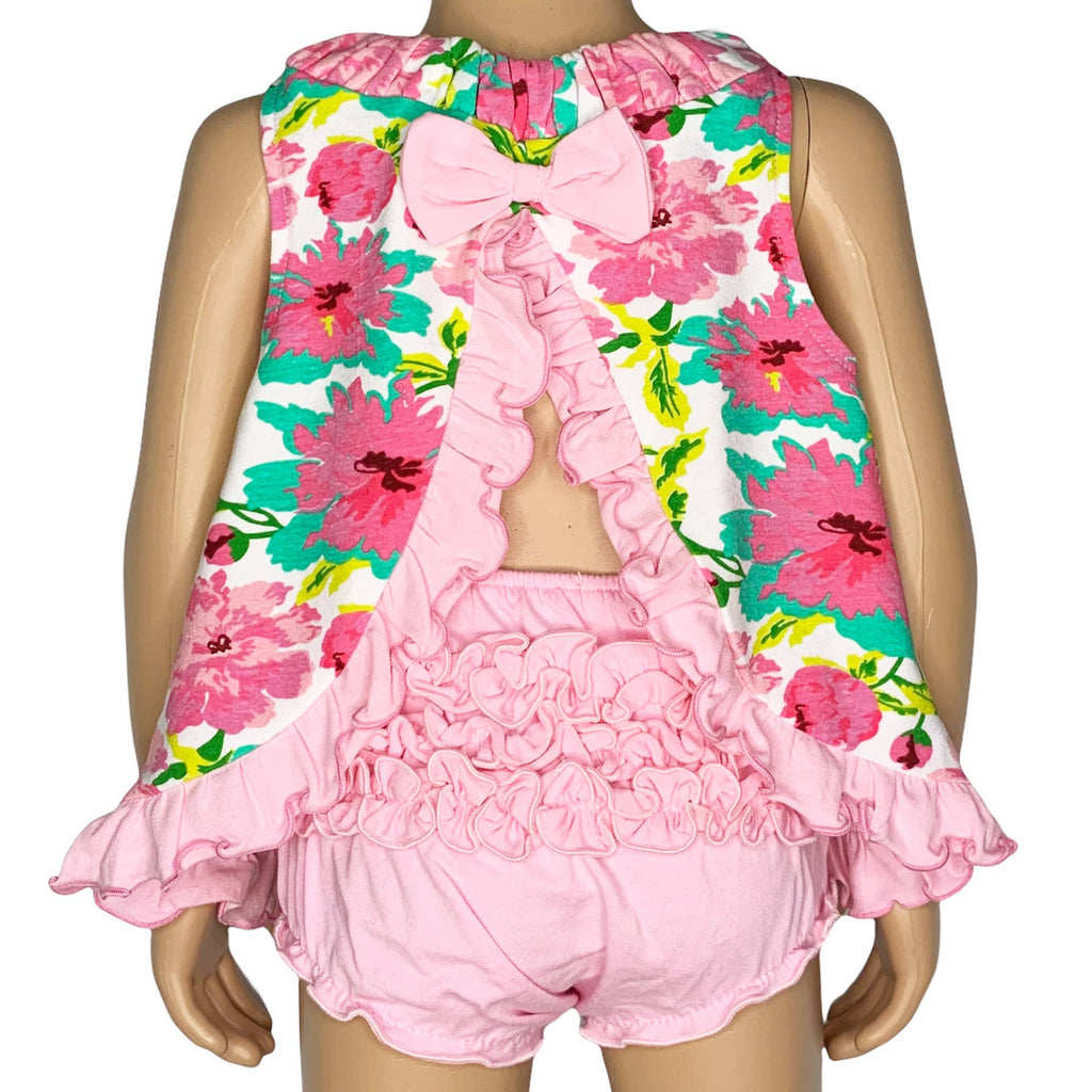 AnnLoren Baby Girls Pink Ruffled Butt Bloomer Diaper cover