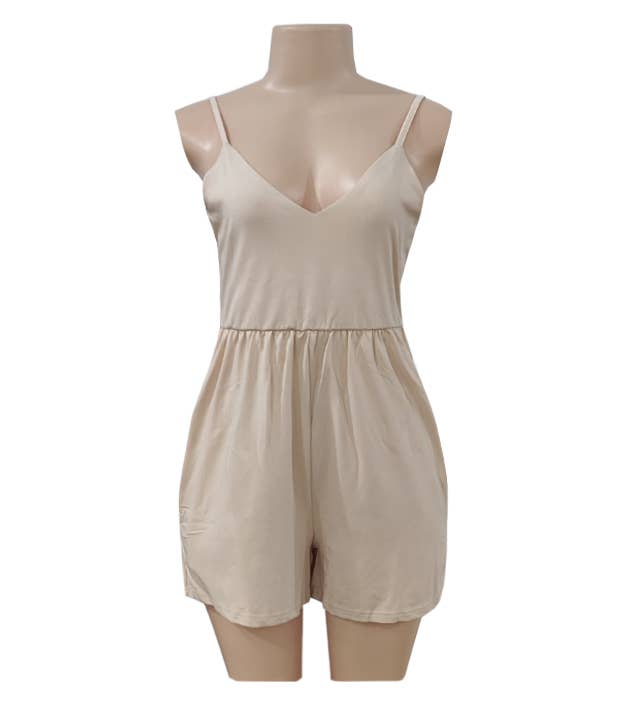 Basic chill & loose tennis camisole romper