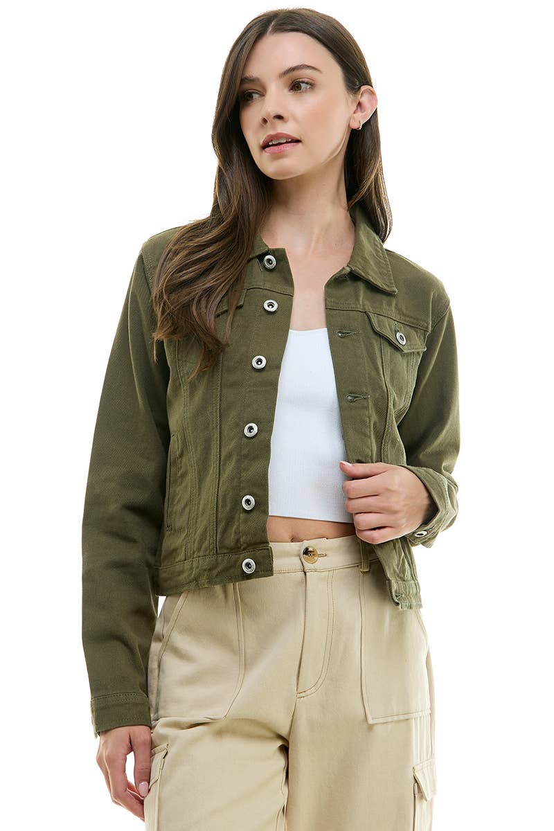 LADY CASUAL COTTON DENIM JEAN JACKET (OPEN PACK)
