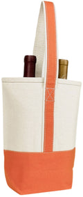 2 Bottle Premium Canvas Wine Tote Bag | Travel Gift Carrier