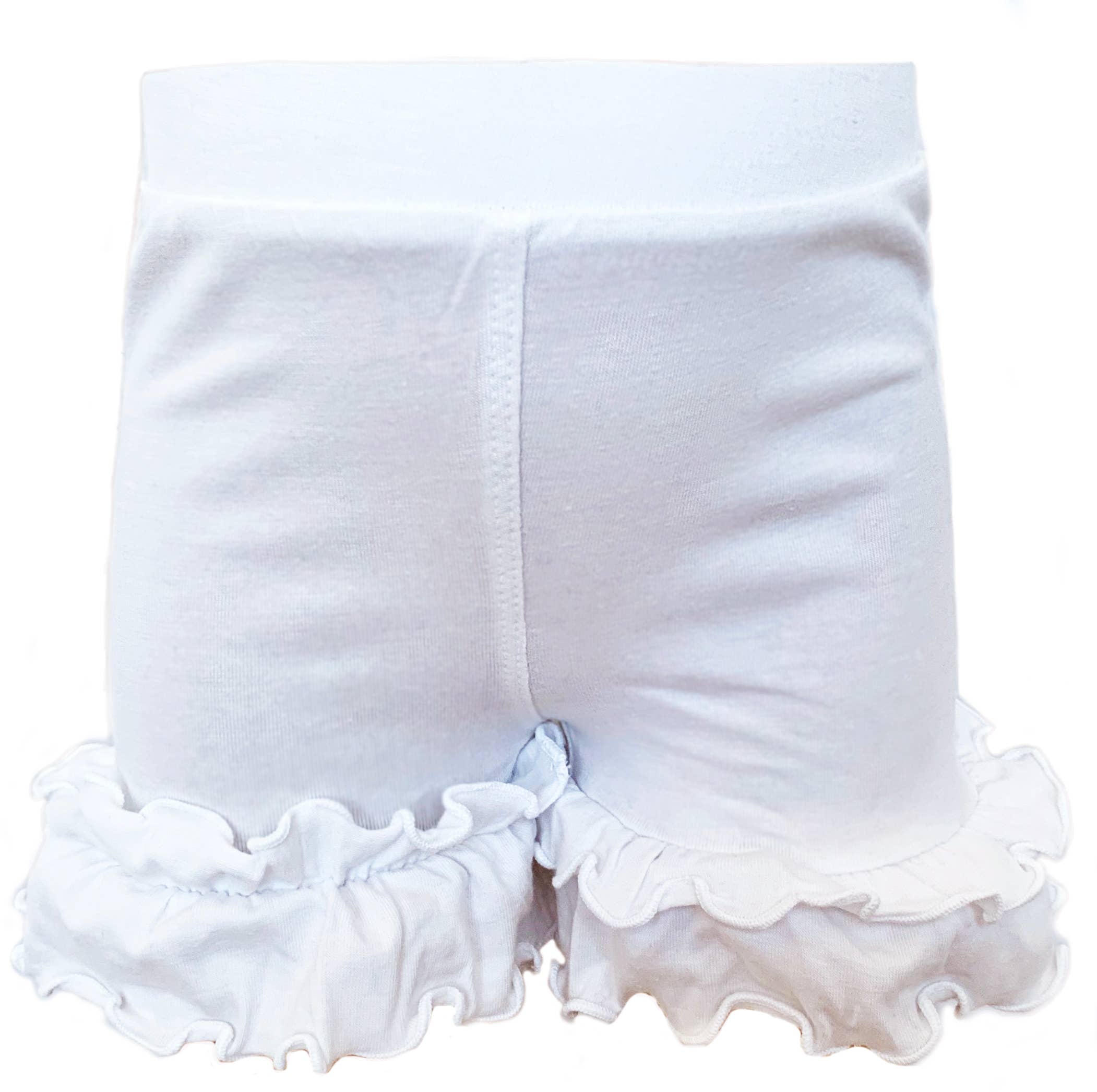 Toddler & Big Girls White Ruffle Butt Shorts Summer clothes