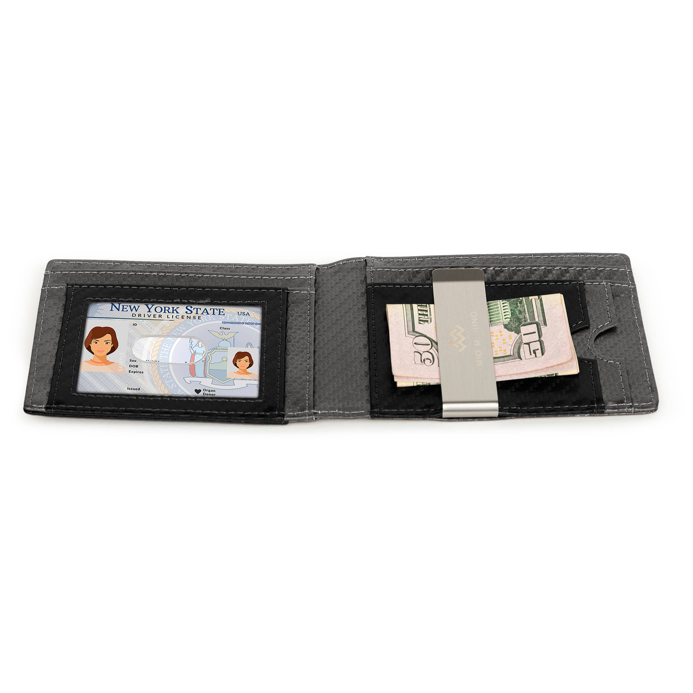 Men's Slim Bifold   Wallet with Money Clip