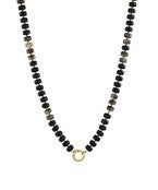 Marble Bead & Ring Clasp Necklace