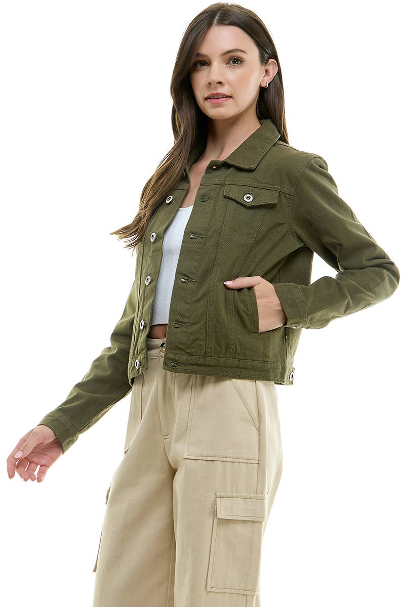 LADY CASUAL COTTON DENIM JEAN JACKET (OPEN PACK)