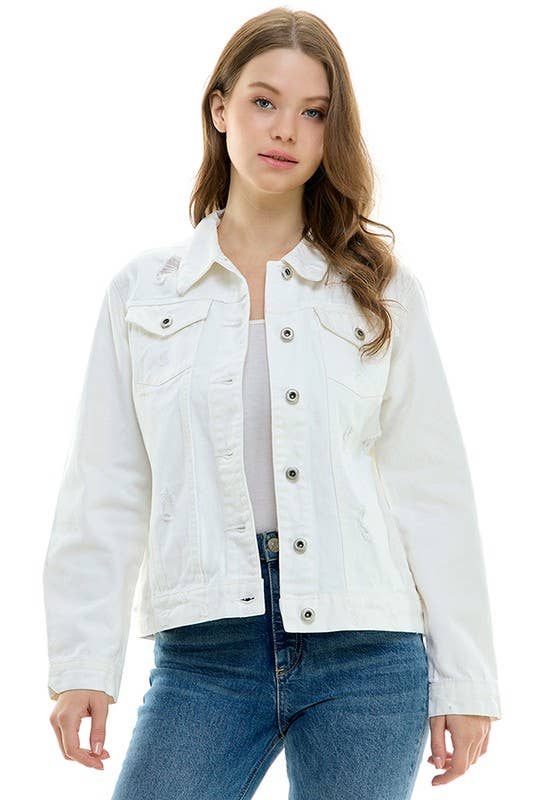 LADY CASUAL COTTON DENIM JEAN JACKET (OPEN PACK)