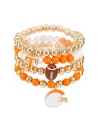 GAME DAY Football Charm 4 Bracelet Set