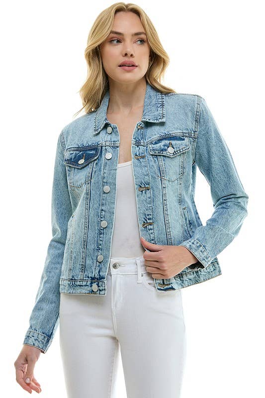 LADY CASUAL COTTON DENIM JEAN JACKET (OPEN PACK)