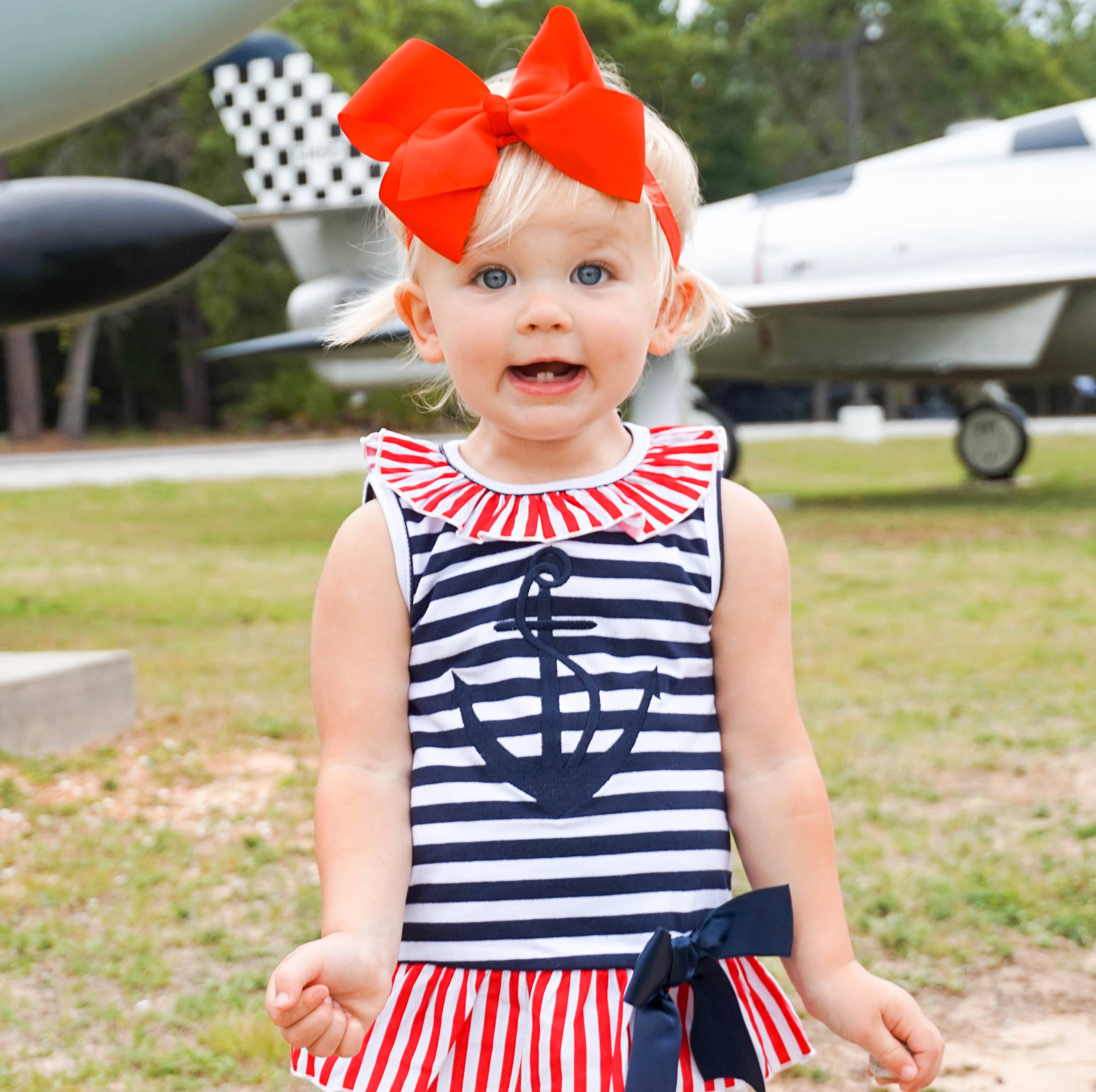 Girls Sailor Outfit Nautical Clothing 4th Of July Set sz 2/3