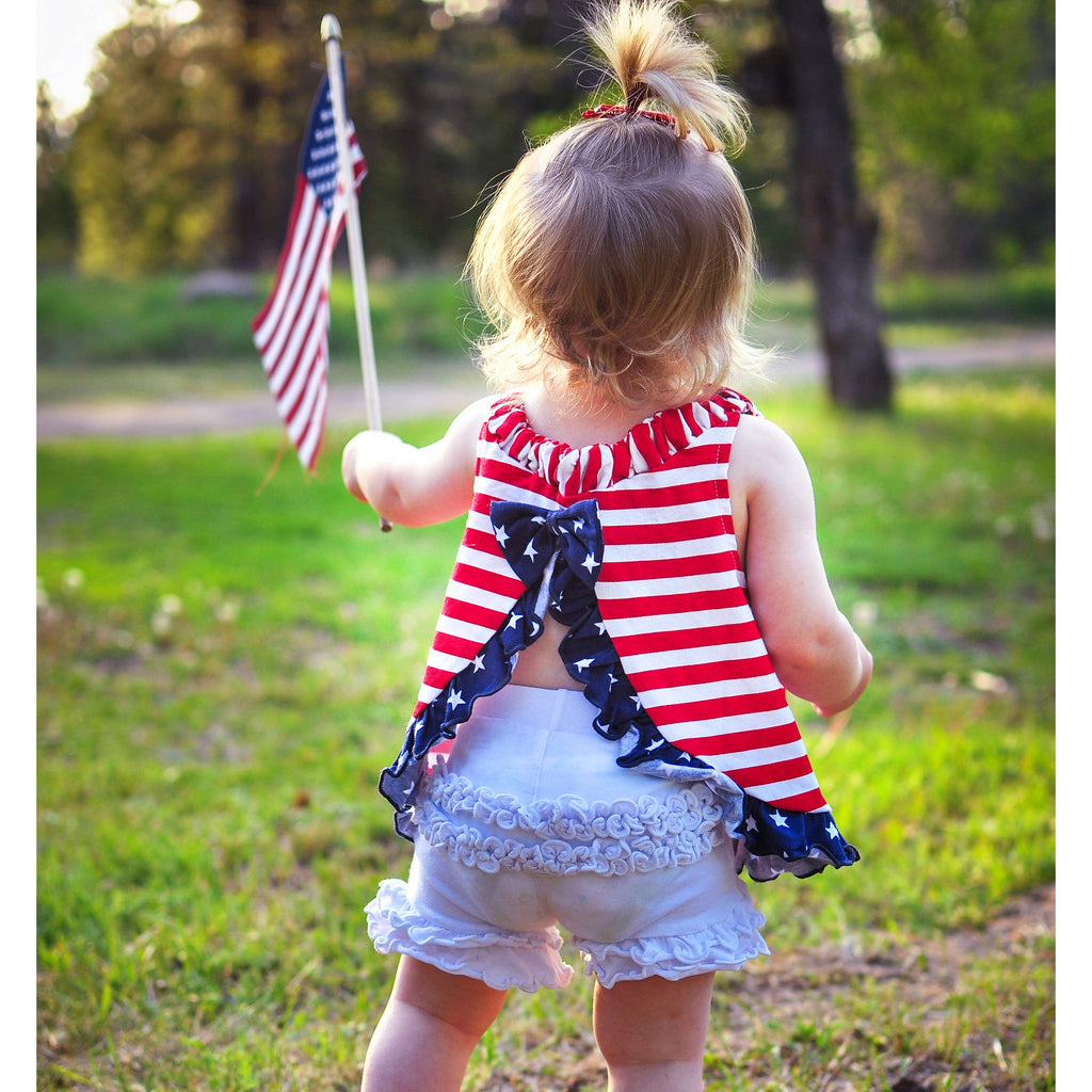 Toddler & Big Girls White Ruffle Butt Shorts Summer clothes