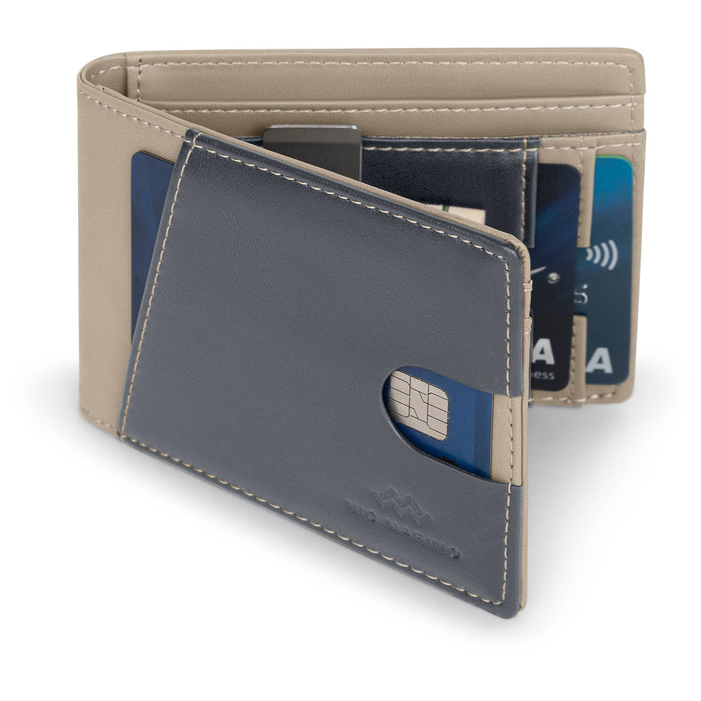 Men's Slim Bifold   Wallet with Money Clip