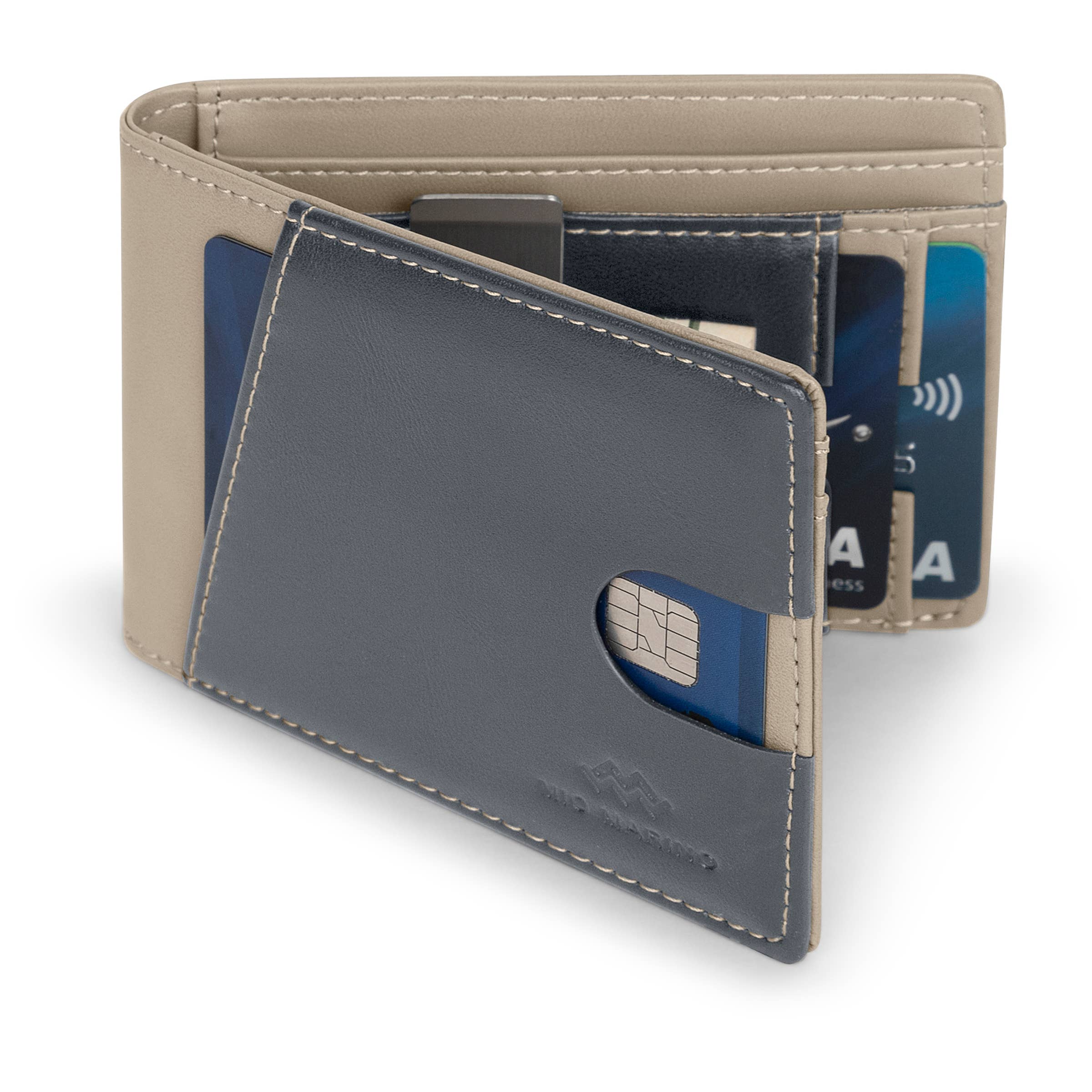 Men's Slim Bifold   Wallet with Money Clip