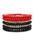 GAME DAY 7 Row Seed Bead Bracelet