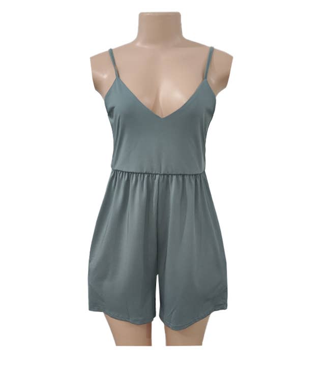 Basic chill & loose tennis camisole romper