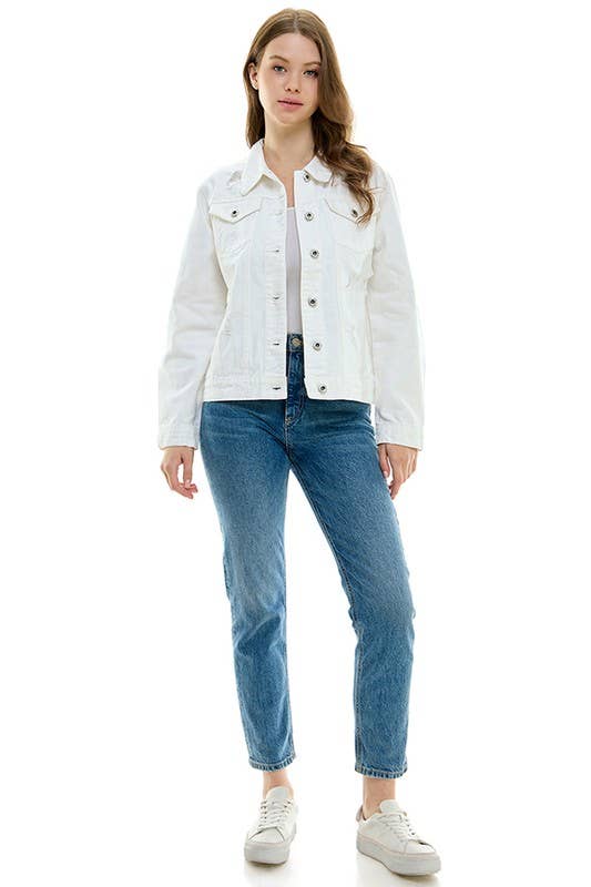 LADY CASUAL COTTON DENIM JEAN JACKET (OPEN PACK)