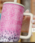 BH051697-P10 Pink Leopard Stainless Steel Thermos