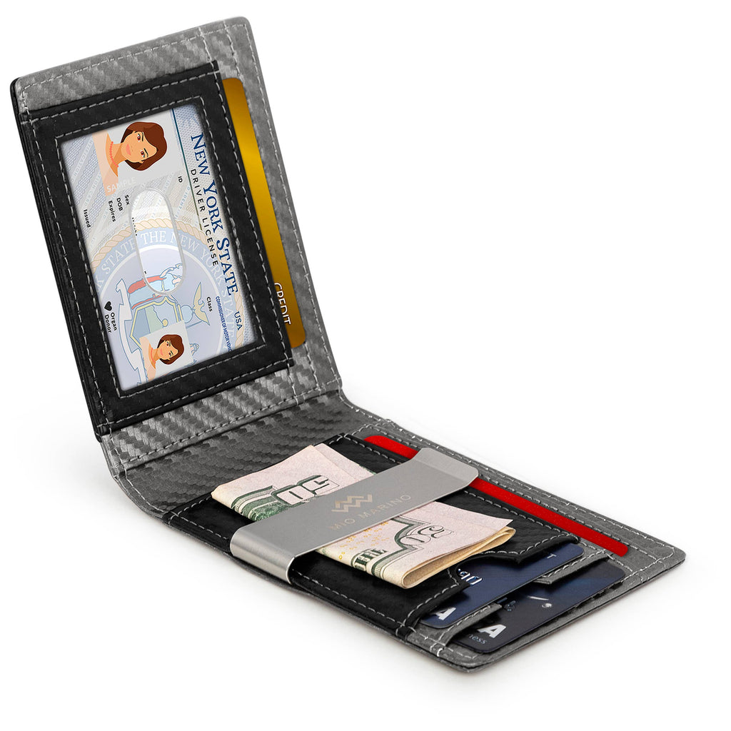 Men's Slim Bifold   Wallet with Money Clip