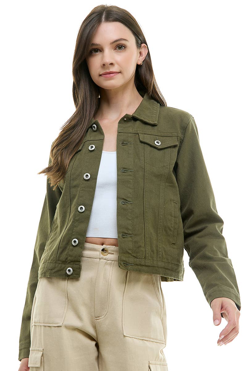 LADY CASUAL COTTON DENIM JEAN JACKET (OPEN PACK)
