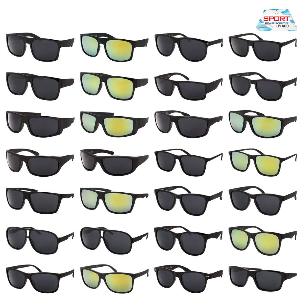 Mens Sport Sunglasses 36 Pcs per Case Assorted Styles Bulk