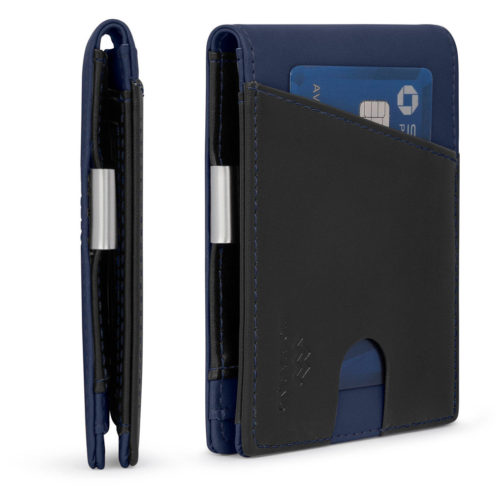 Men's Slim Bifold   Wallet with Money Clip