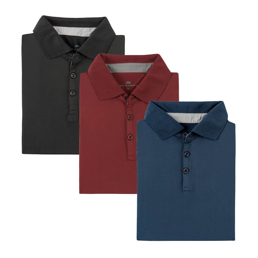 Designer Golf Polo Shirt - 3 Pack