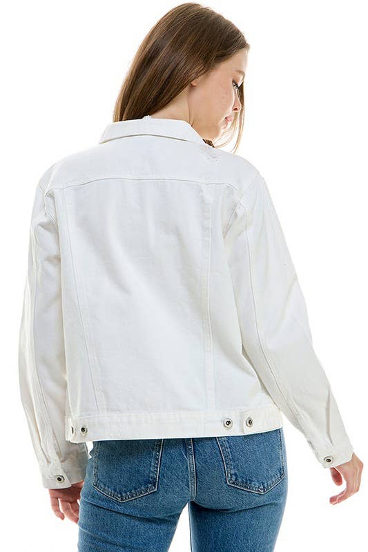 LADY CASUAL COTTON DENIM JEAN JACKET (OPEN PACK)