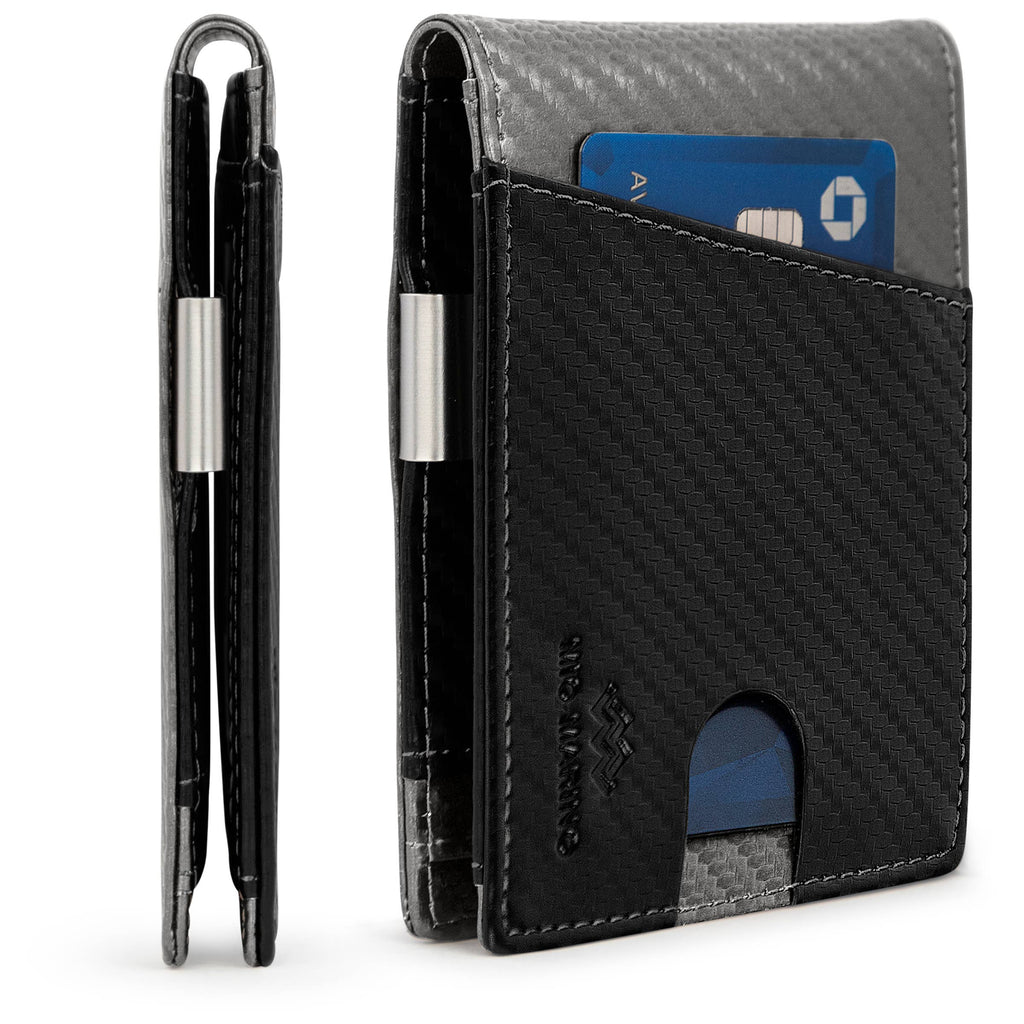 Men's Slim Bifold   Wallet with Money Clip