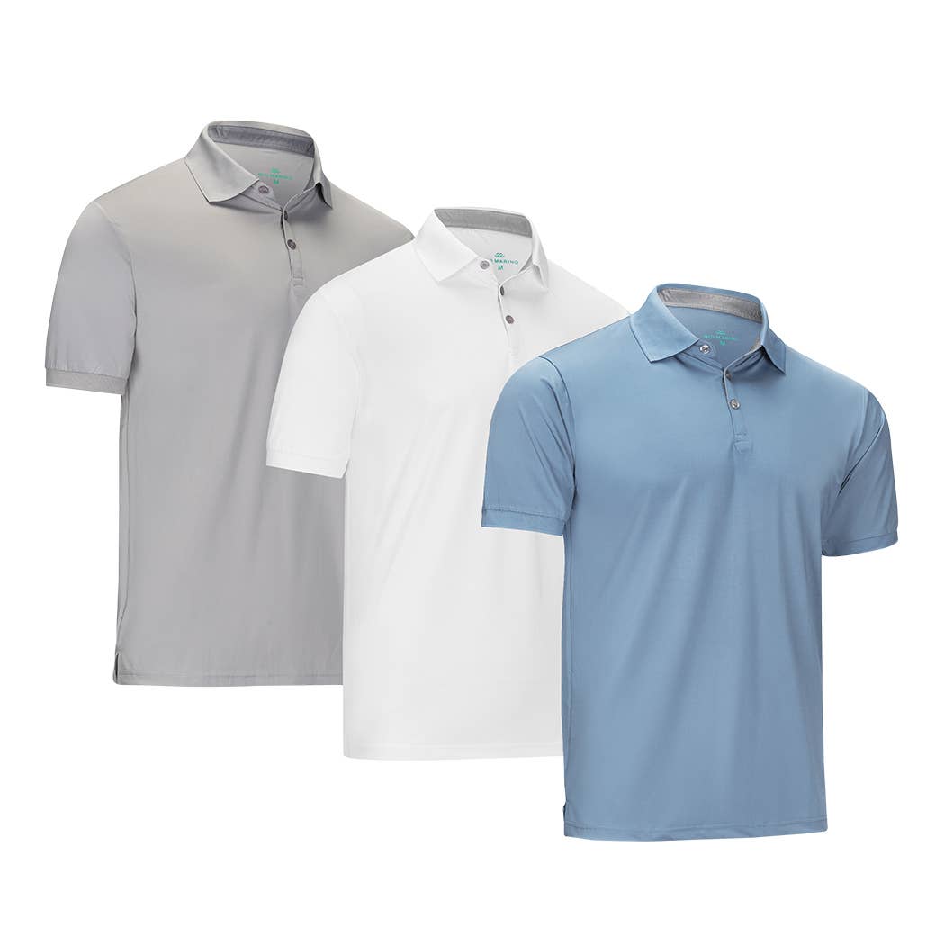 Designer Golf Polo Shirt - 3 Pack