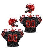 Gameday Football Helmet & Uniform Earrings
