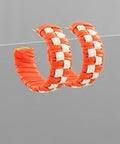 Game Day Leather Checker Hoops