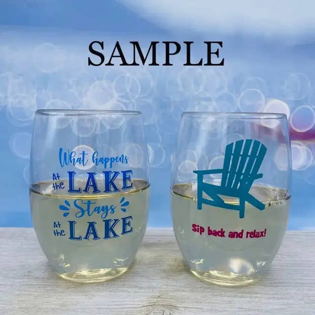 BOAT LIFE Unbreakable Stemless TRITAN Plastic Wine Glasses
