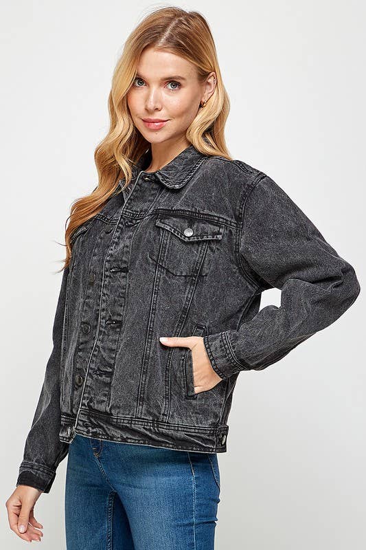 LADY CASUAL COTTON DENIM JEAN JACKET (OPEN PACK)