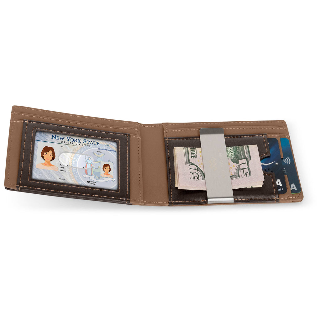 Men's Slim Bifold   Wallet with Money Clip