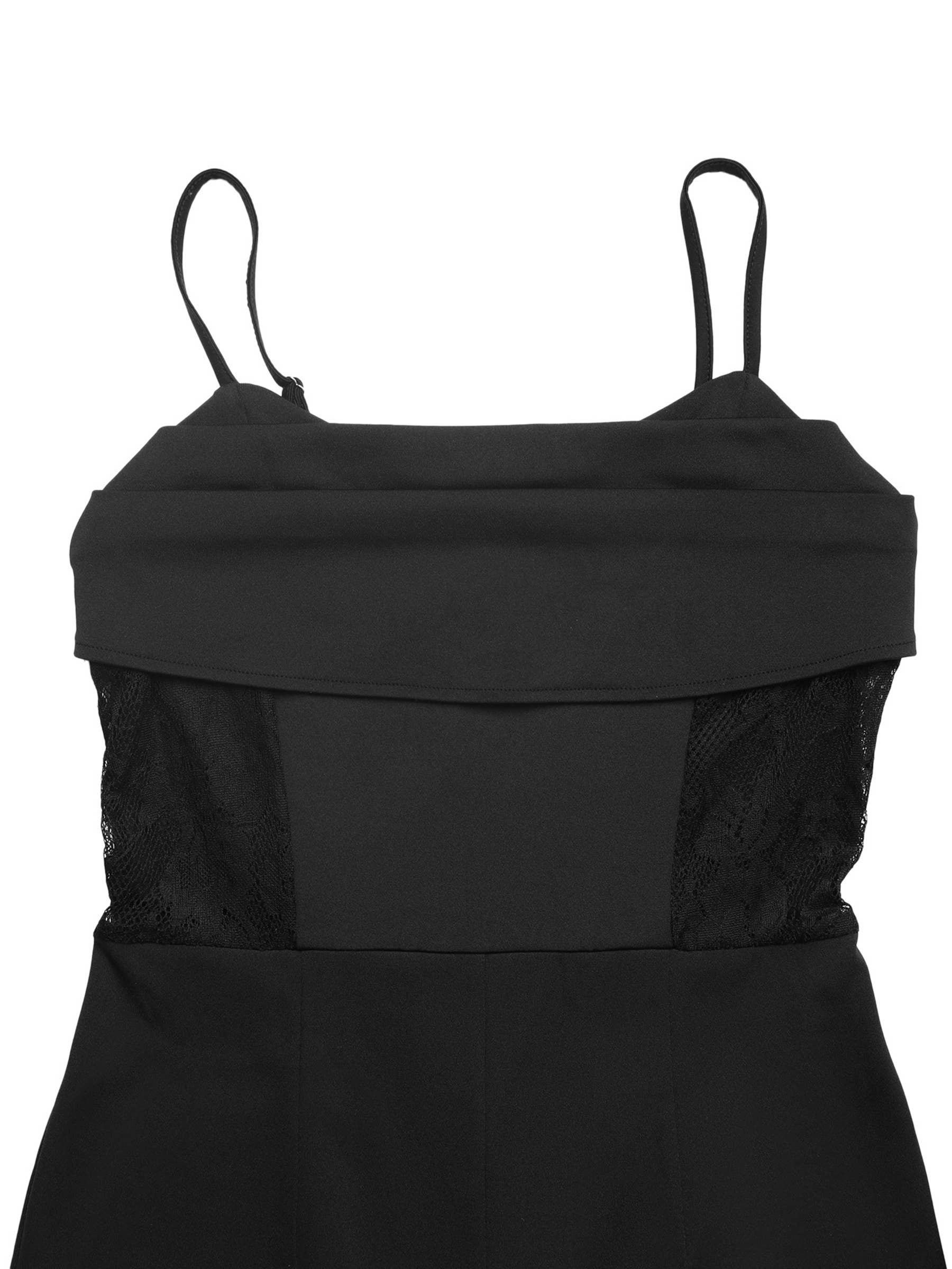 Women's Lace Splicing Sheer Jumpsuit
