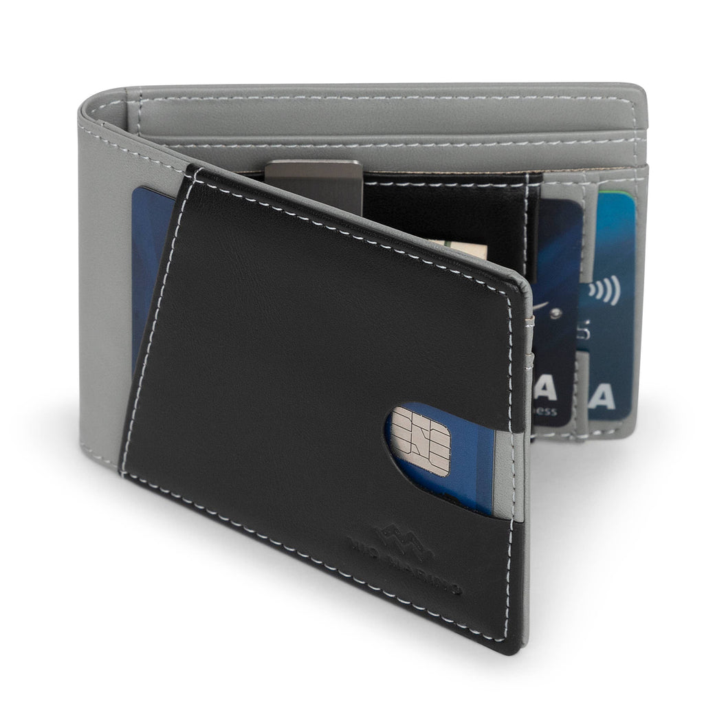 Men's Slim Bifold   Wallet with Money Clip
