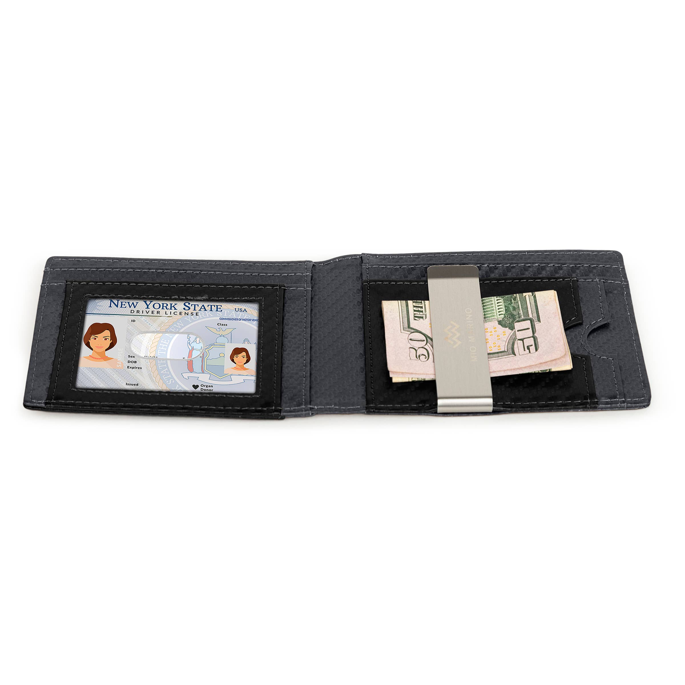 Men's Slim Bifold   Wallet with Money Clip