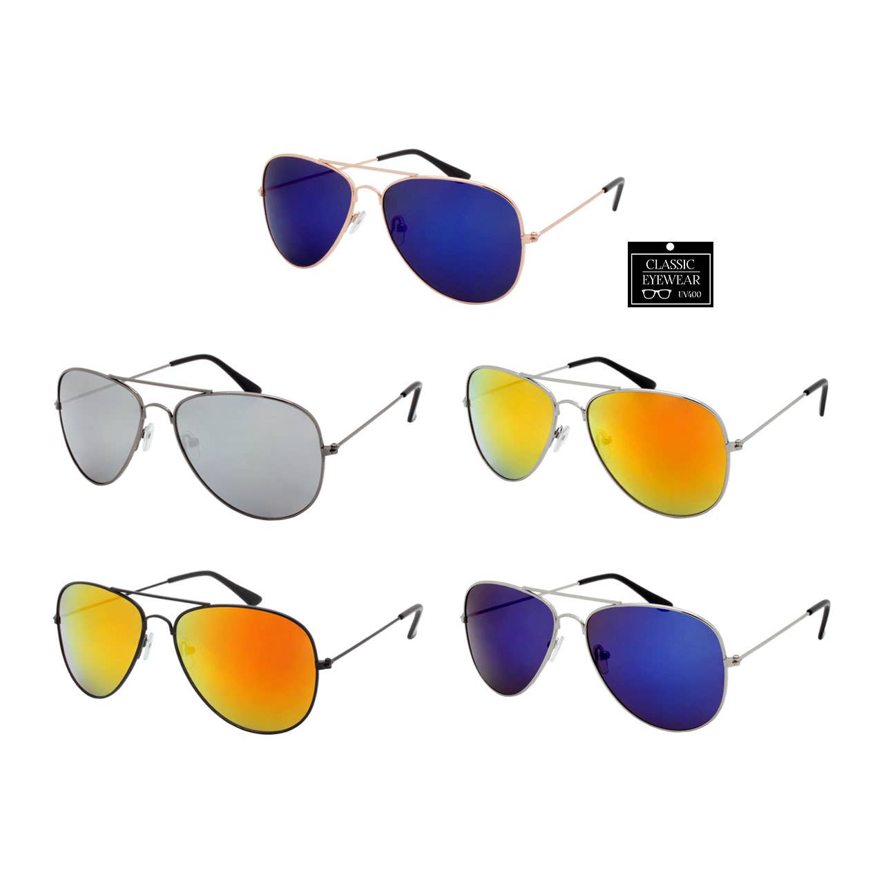 Aviator Sunglasses Color Mirror Unisex Style Glasses Basics