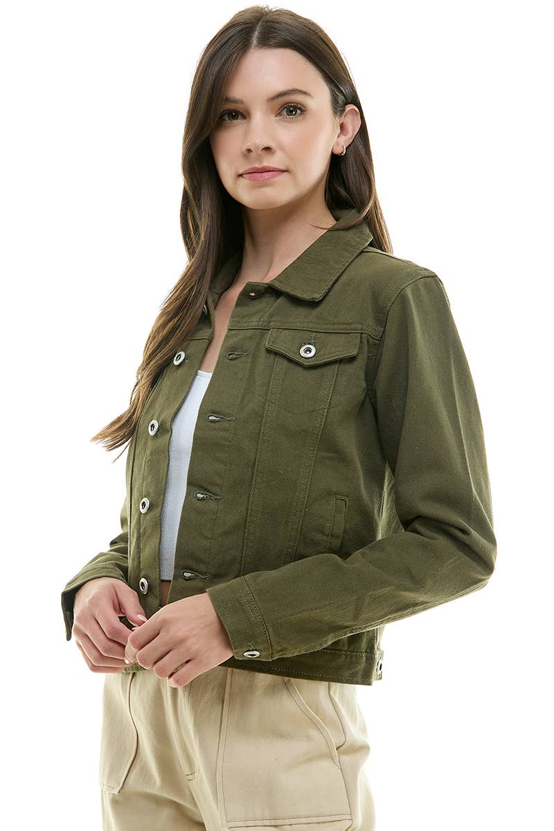 LADY CASUAL COTTON DENIM JEAN JACKET (OPEN PACK)