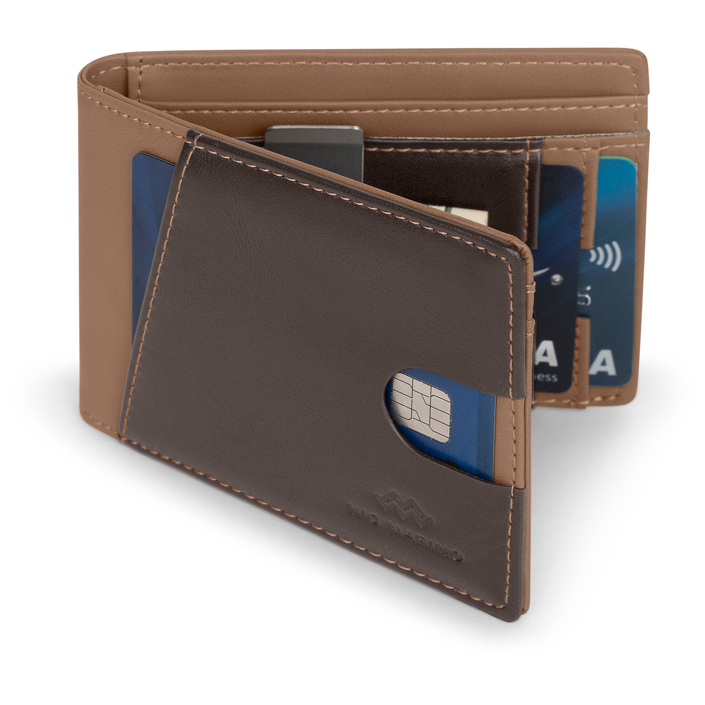 Men's Slim Bifold   Wallet with Money Clip