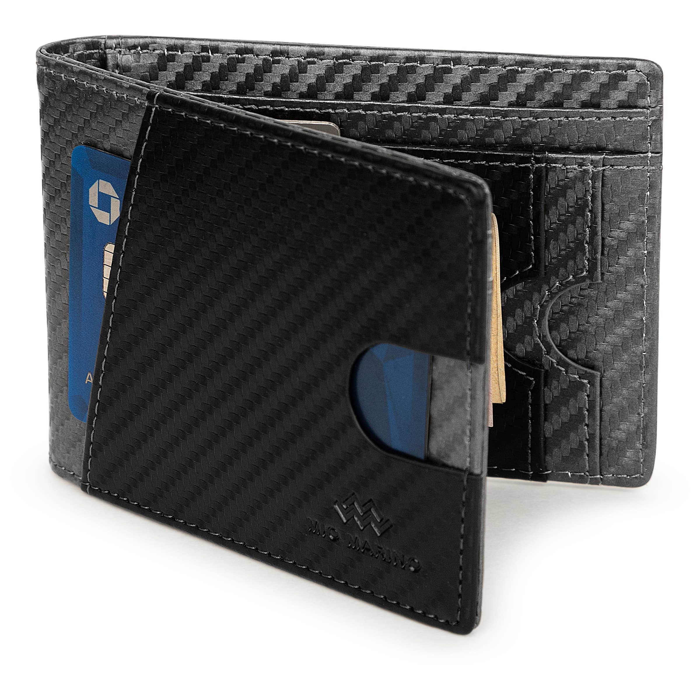 Men's Slim Bifold   Wallet with Money Clip