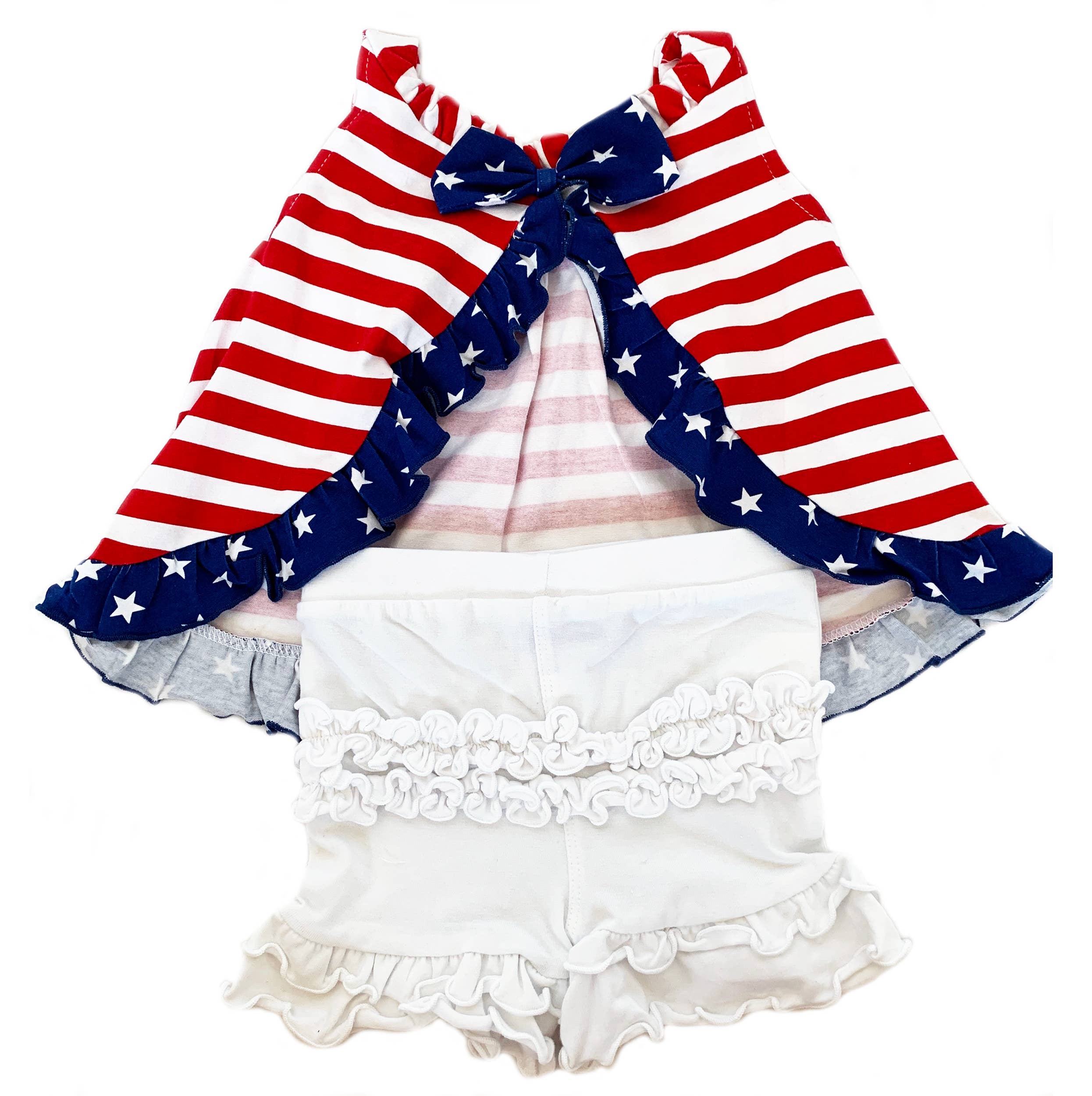 Toddler & Big Girls White Ruffle Butt Shorts Summer clothes
