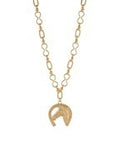 Horseshoe w/Horse Pendant Necklace