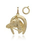 Horse Head & Horseshoe Pendant