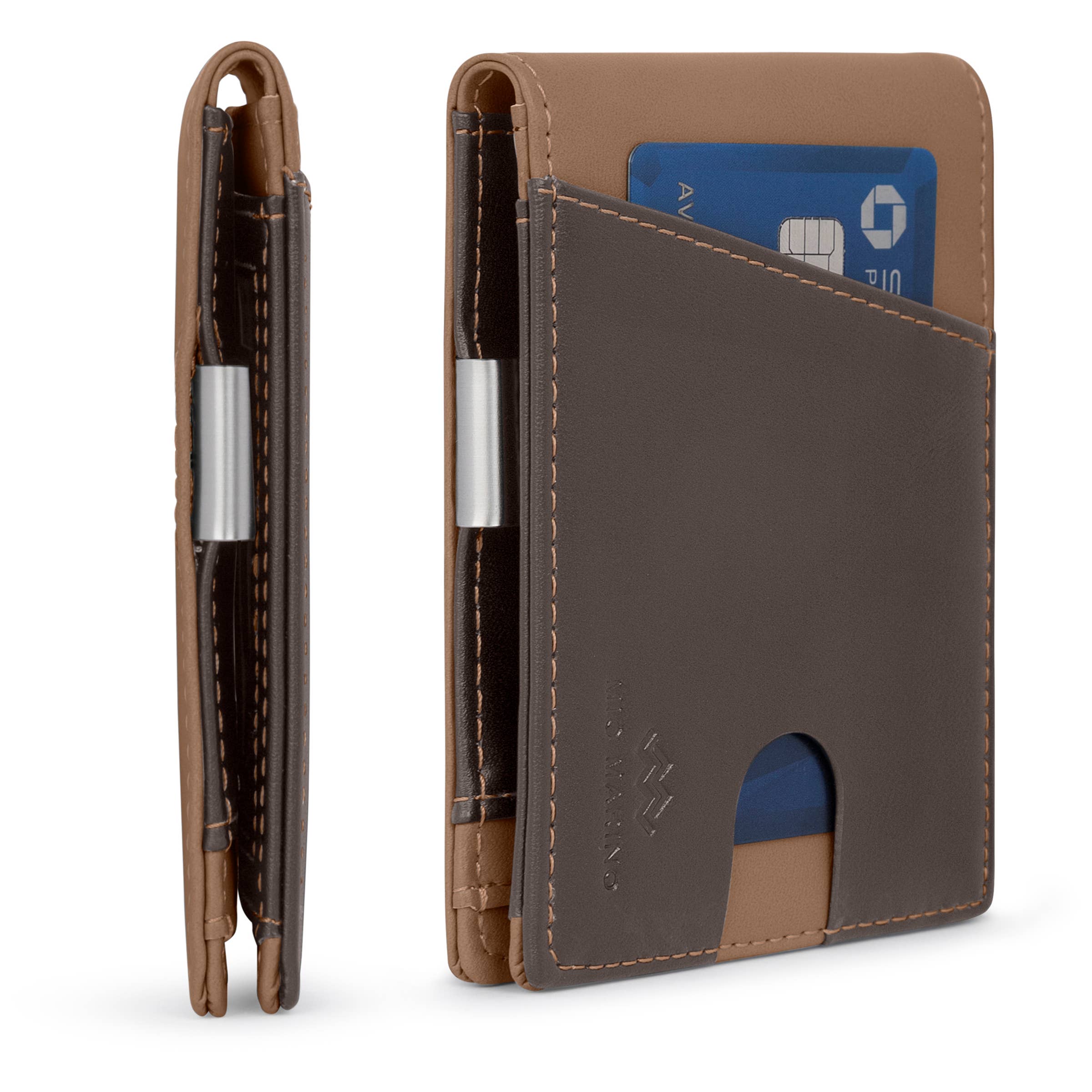 Men's Slim Bifold   Wallet with Money Clip