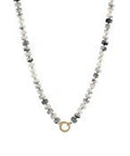 Marble Bead & Ring Clasp Necklace