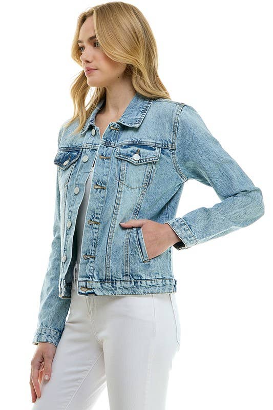LADY CASUAL COTTON DENIM JEAN JACKET (OPEN PACK)