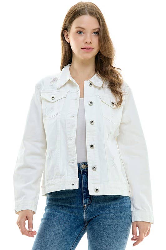 LADY CASUAL COTTON DENIM JEAN JACKET (OPEN PACK)