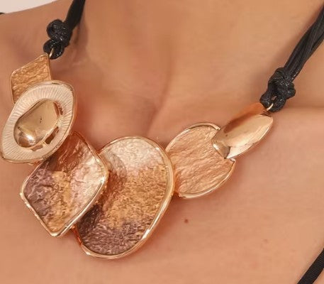 Pendant Necklace w/ Black Rope