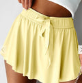 Yellow Cream Flowy Skort