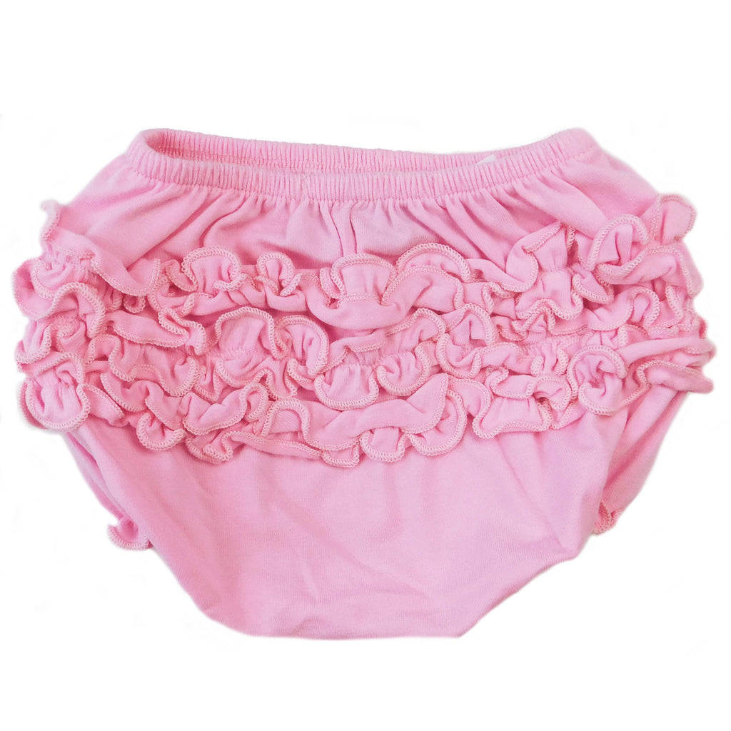 AnnLoren Baby Girls Pink Ruffled Butt Bloomer Diaper cover
