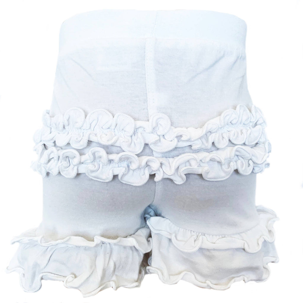 Toddler & Big Girls White Ruffle Butt Shorts Summer clothes